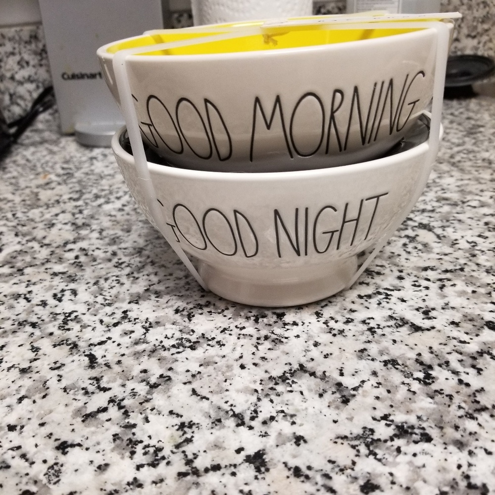 Rae Dunn good morning/good night bowls